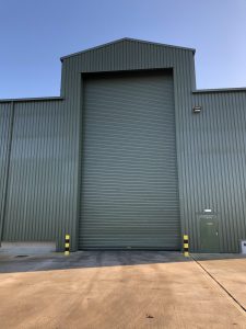Insulated Roller Shutter Door in Salt Shed